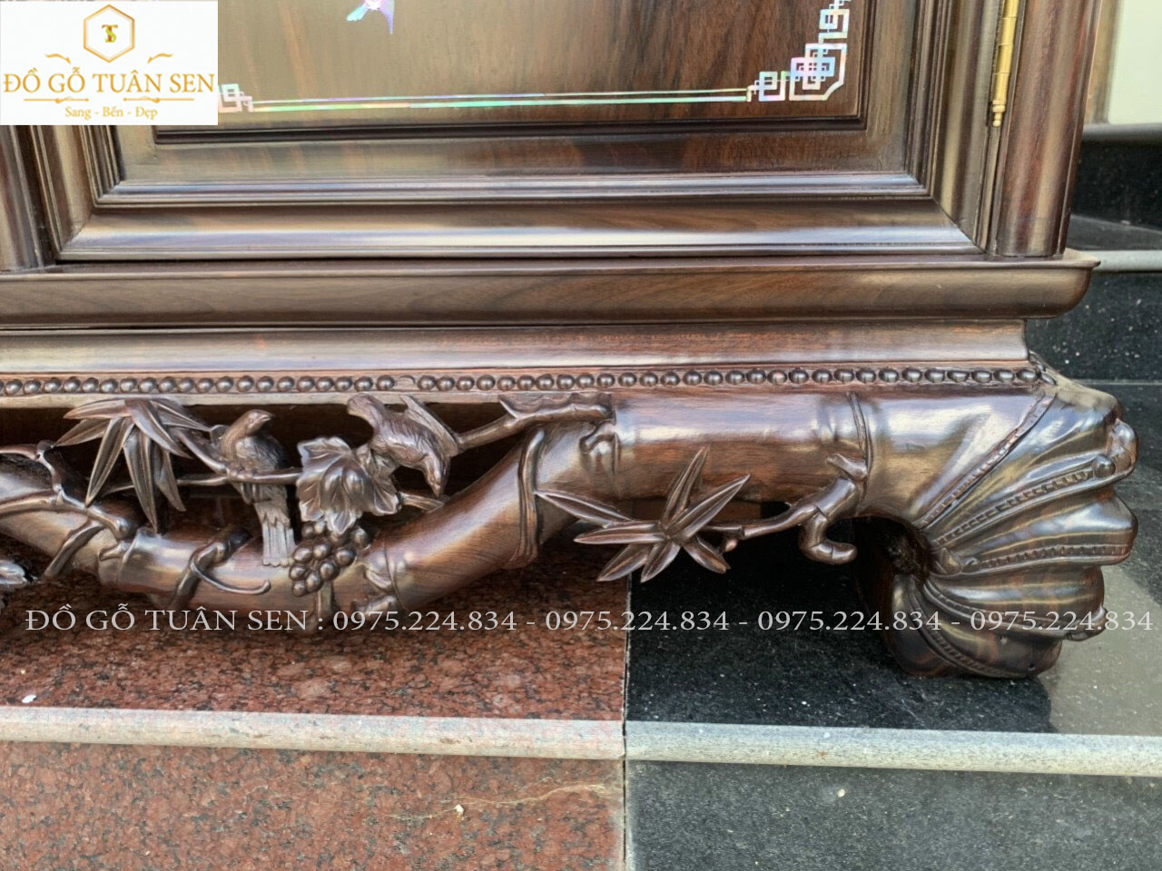 Hình ảnh chi tiết tủ chè gỗ gụ quảng bình 